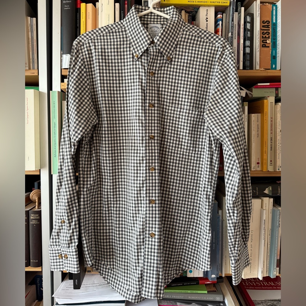 Brooks Brothers Black and White Gingham Shirt